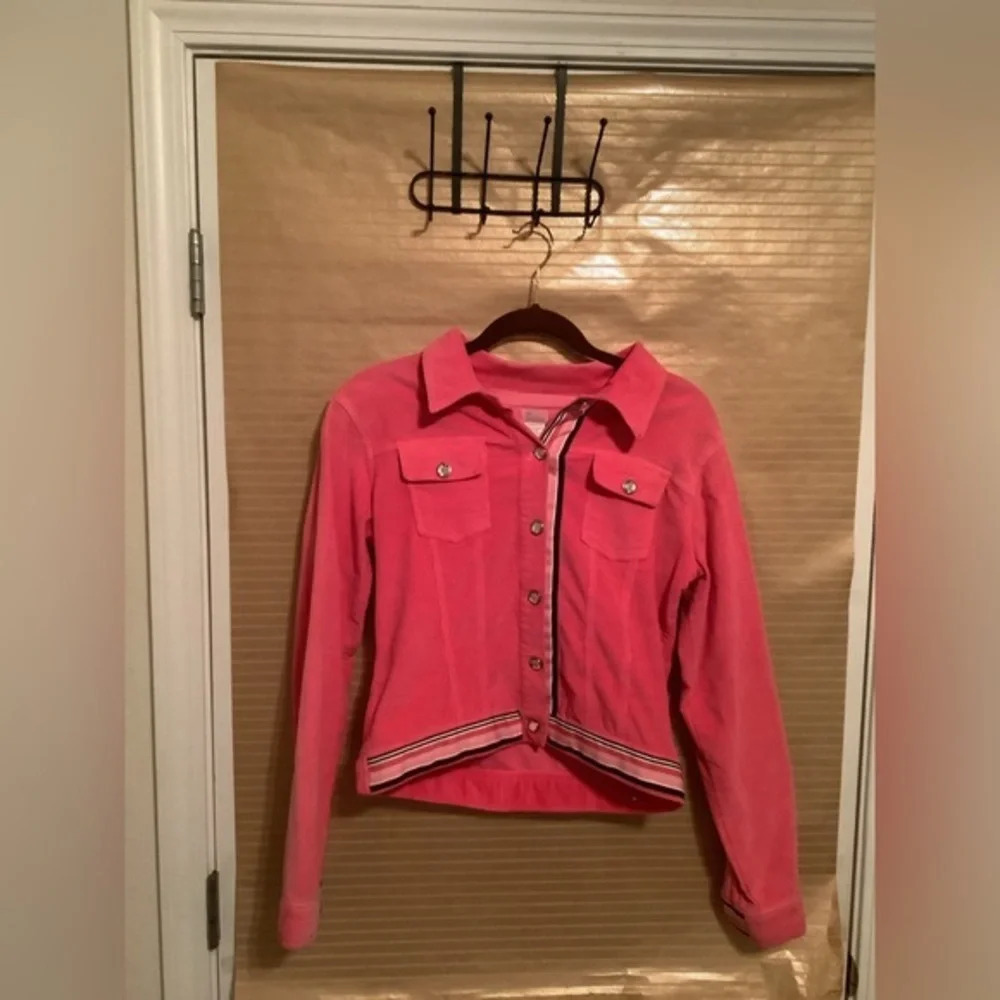 PINK~CORDUROY~CUTE~JACKET~ XS